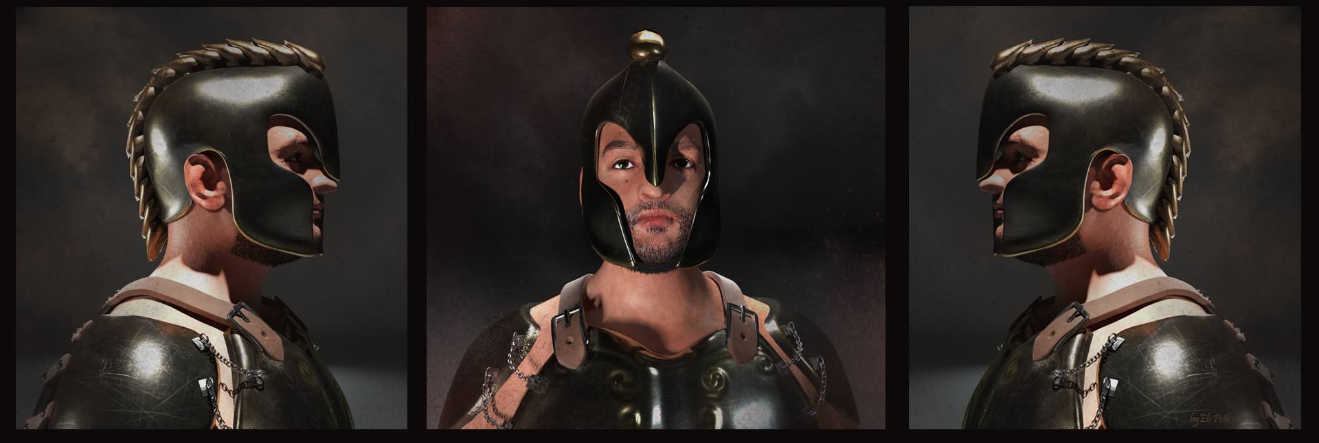 Warrior head close up